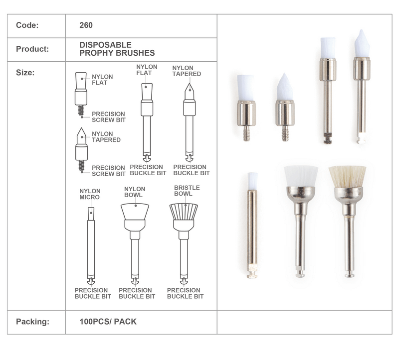 Disposable Dental Prophy Brushes